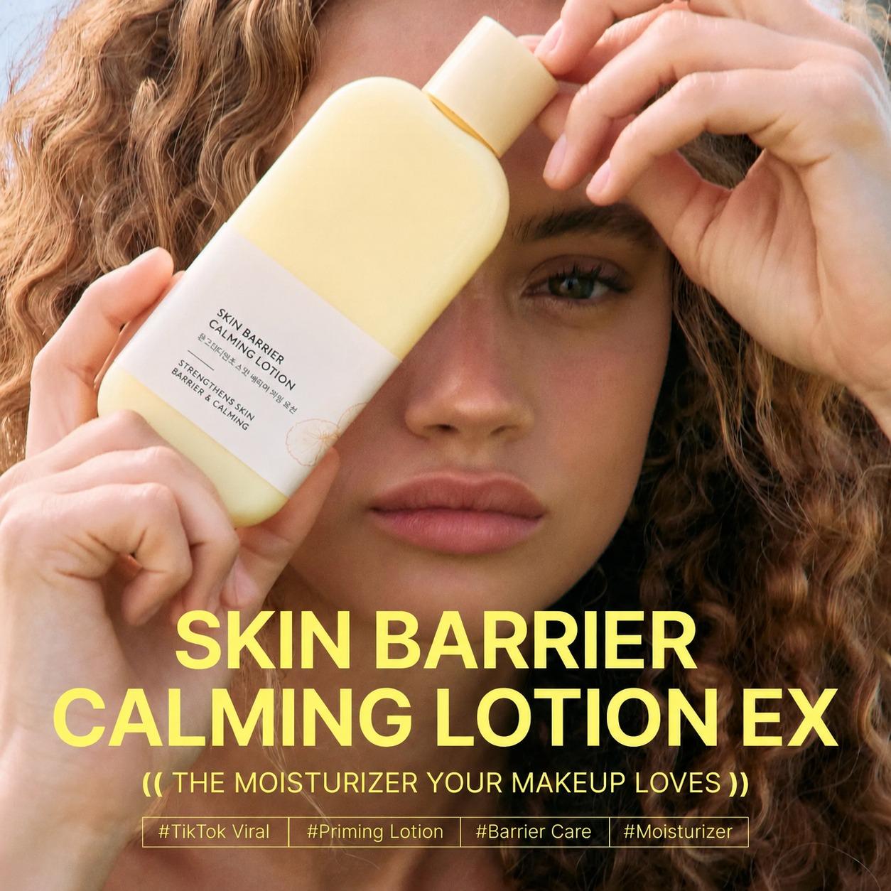 Skin Barrier Calming Lotion 220ml / 7.43 fl.oz -  Hydrating Lotion for Smooth Makeup Prep & Glowy Skin, Deeply Moisturising, GHK-Cu, CiCA + TECA, Peptide, Collagen, Non-Comedogenic Facial Daily Moisturizer, Korean Skincare, Collagen Deep Hydration