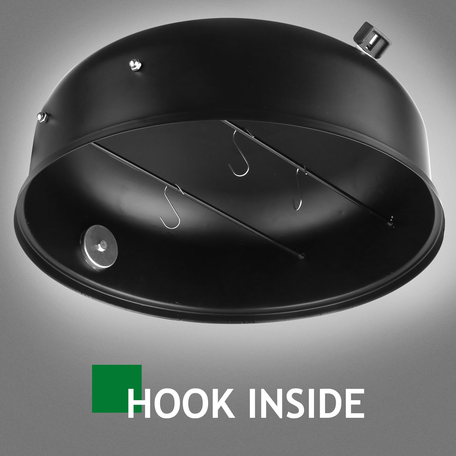 Smoker Carbon Grill, Portable Charcoal BBQ Barrel Grill with Thermometer, Iron Spray Adjustable Vent, for Camping, Backyard, Beach Parties