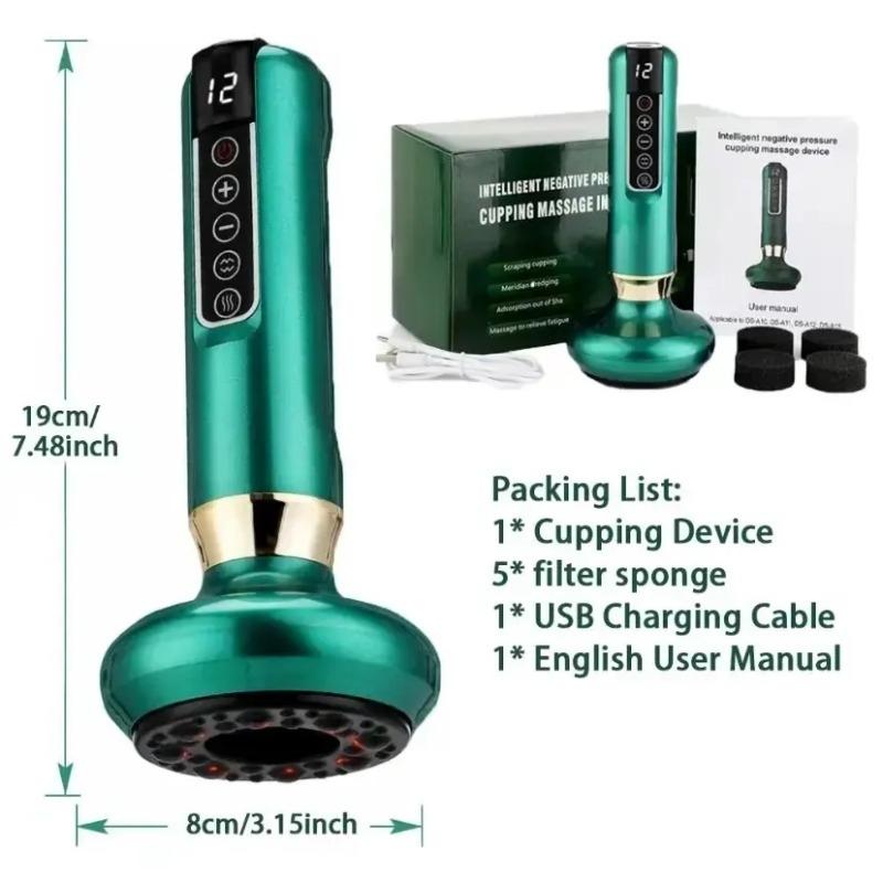 Electric Vacuum Cup Massager Machine, Smart Cupping Machine, Multi-Function Electric Suction Cups, Body Scratching Tool, USB Charger, Home Massage Gift
