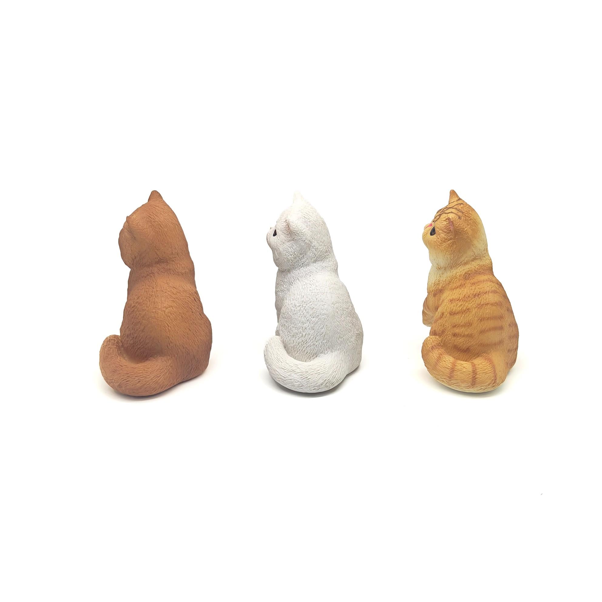 Realistic Cat Model Statue, Handmade Solid Cat Figurine, Office Desk Decoration, Bonsai Decor, Miniature Animal Scene, Home Farm Decor