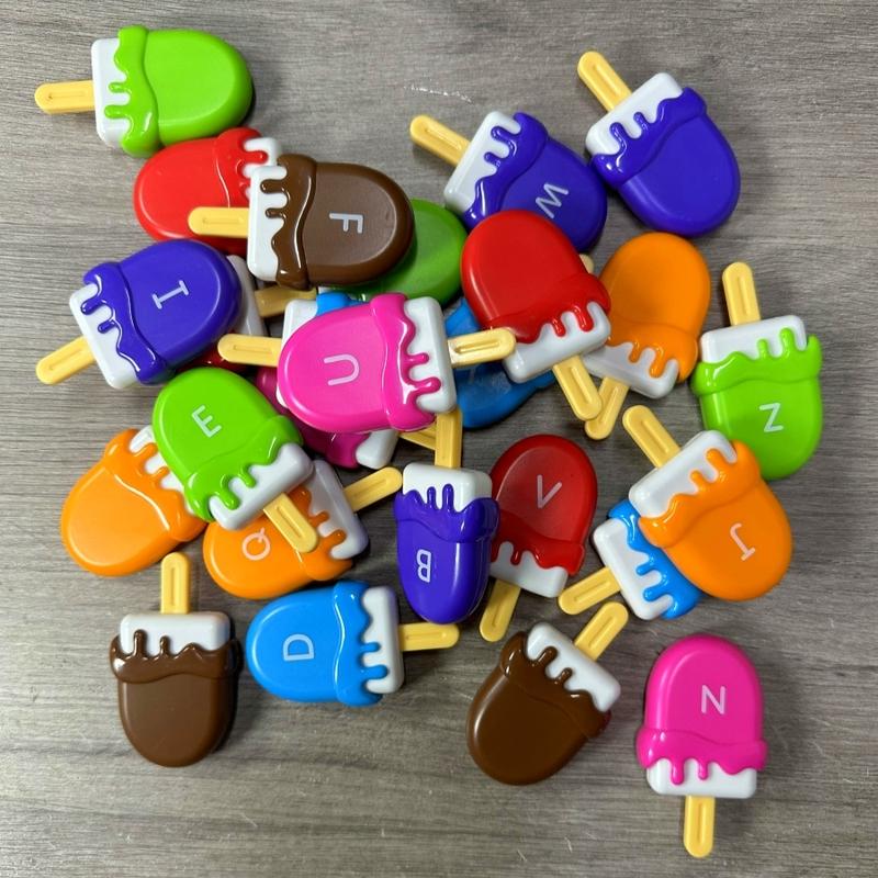 Ice Cream Shaped Alphabet Letters Matching Toy, 52pcs/set Counting Toy, Learning Toy for Boys Girls, Fine Motor Skills Toys #TOP PICKS