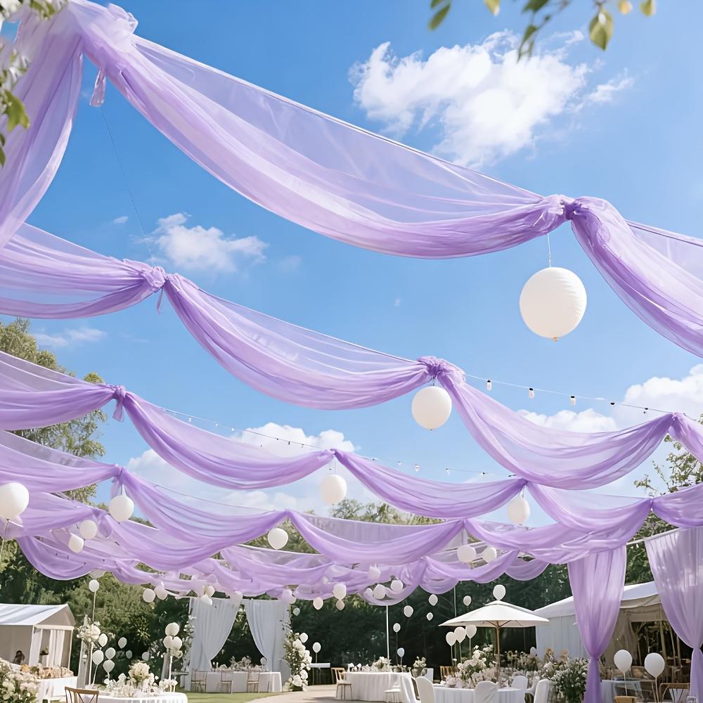 One piece of romantic tulle embellishment fabric, specially designed for grand weddings, with a soft and romantic texture. Suitable for wedding arch decorations, ceremony backdrops, banquet decorations, tent embellishments, etc.