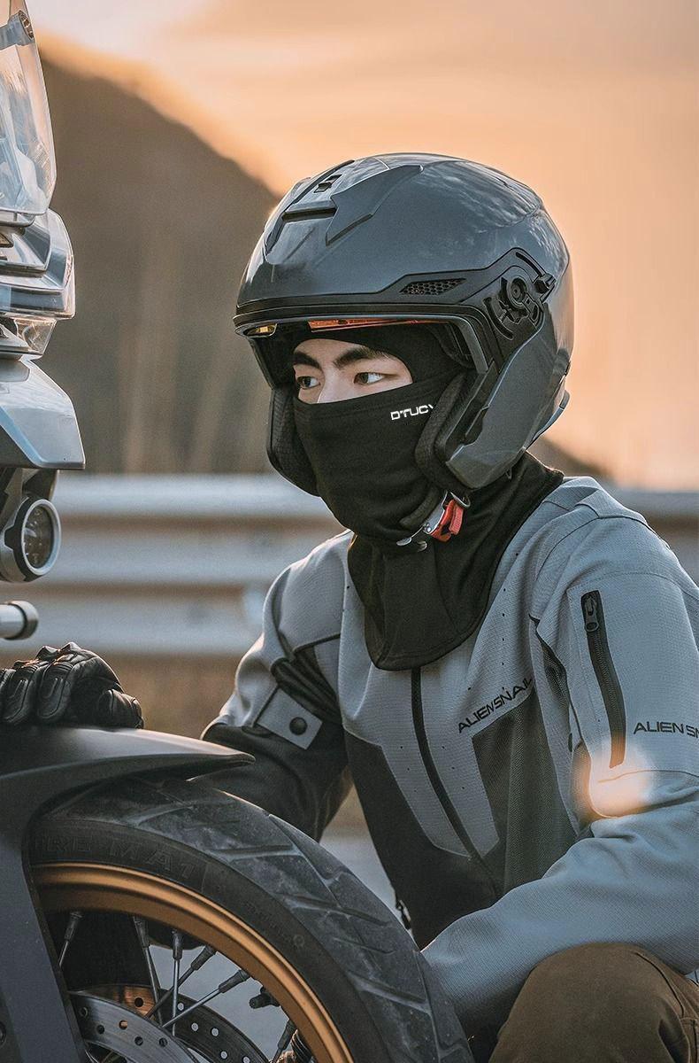 Cycling warm and wind-resistant headgear Ice silk skin-friendly and breathable forehead and neck integrated sunscreen mask Motorcycle liner headgear