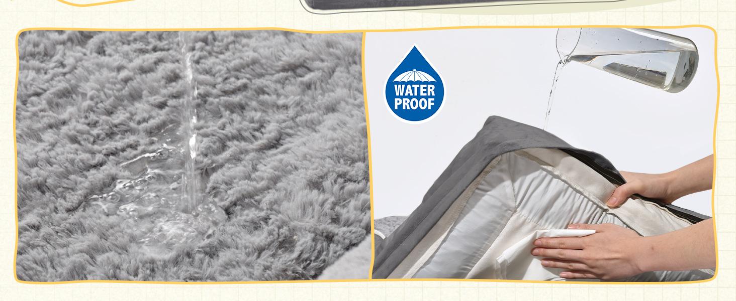 Medium Dog Beds Waterproof Orthopedic Foam Dog Beds for Medium Dogs Sofa Comfy Pet Bed with Washable Removable Cover & Non-Slip Bottom