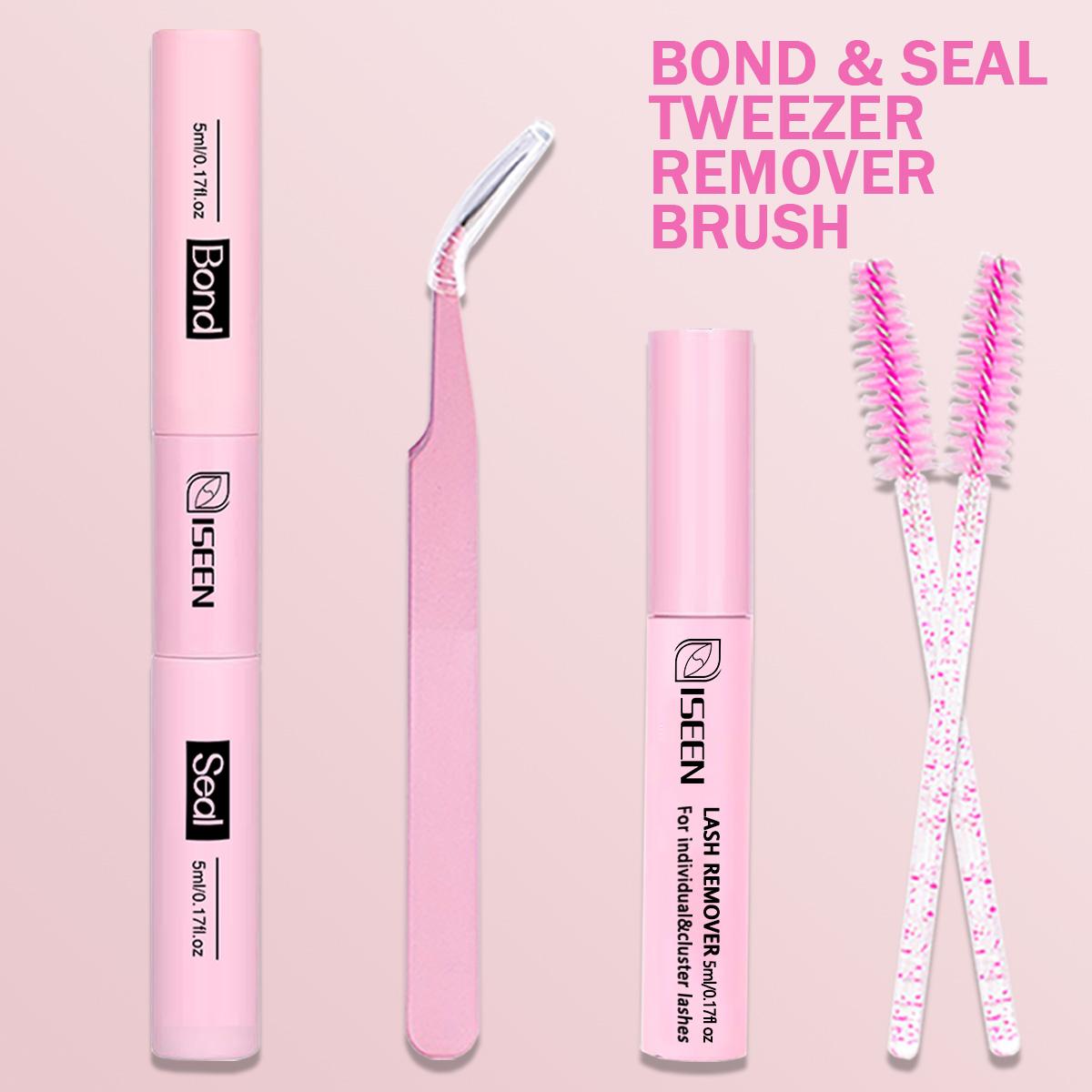 Lash Cluster Glue 1pcs/2pcs/5pcs, Waterproof Adhesive for Lash Bonding and Sealing, Lash Glue Lasting 72 Hours, Eyelash Glue Tweezers