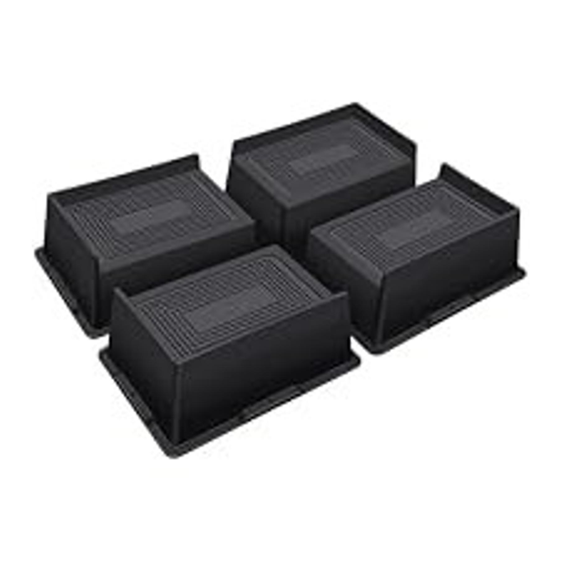 Bed Risers and Furniture Risers, Heavy Duty Adjustable Lifting Blocks for Couches, Desks, and Chairs, Elevates 1.5 or 3 Inches, Holds up to 4000 lbs (Black) Bed Risers and Furniture Risers, Heavy Duty Adjustable Lifting Blocks for Couches, Desks, and Chairs, Elevates 1.5 or 3 Inches, Holds up to 4000 lbs (Black)