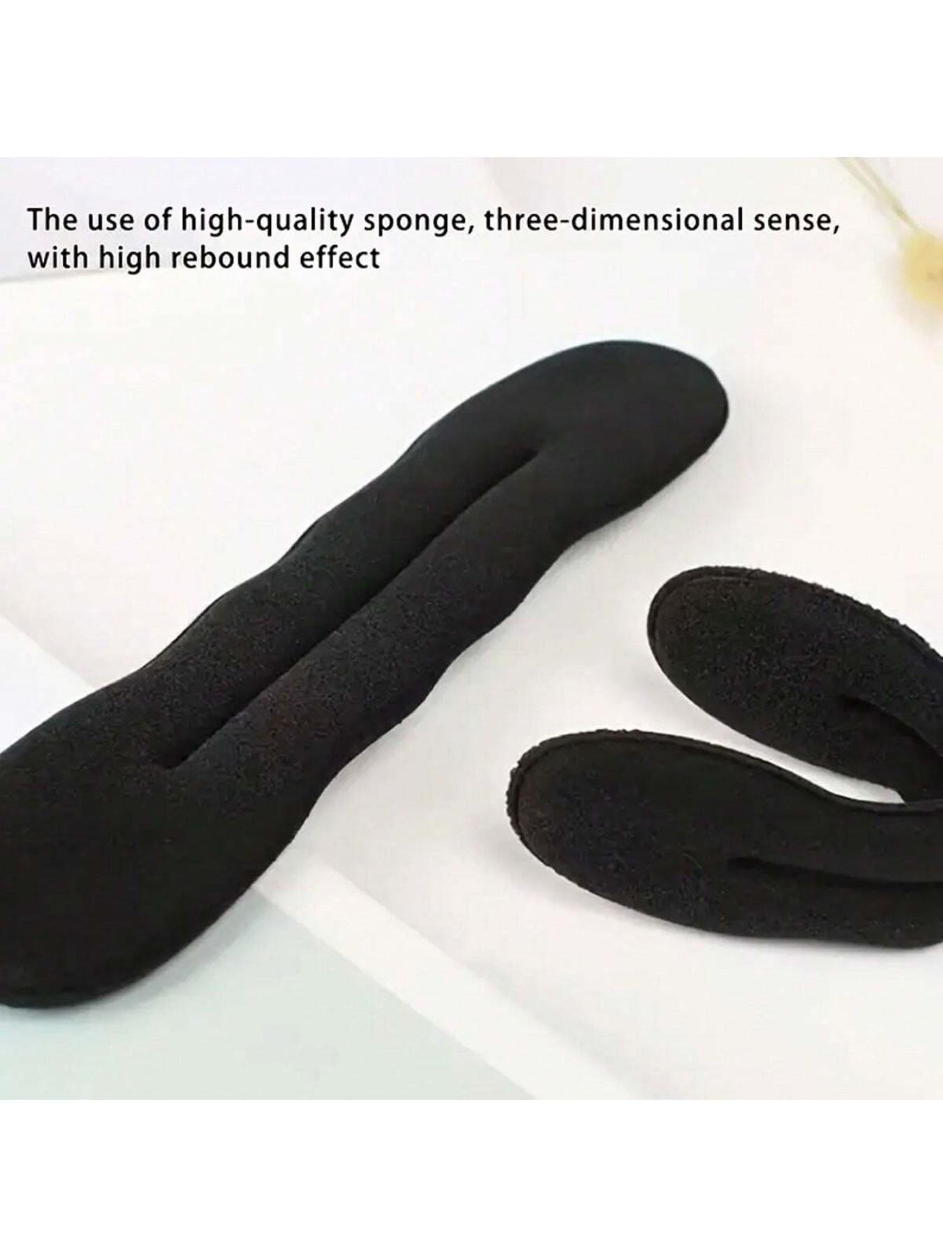 3/2/1pcs Boho Style Hair Bun Creators，Lazy Hair Curler Bun Clips Magic Beauty Hair Hairstyle Foam Sponge Donut Maker Ponytail Bun Maker - Non-Woven Fabric, No Power Needed, Perfect for Daily Use,Stylish Black Foam Rolls for Women,