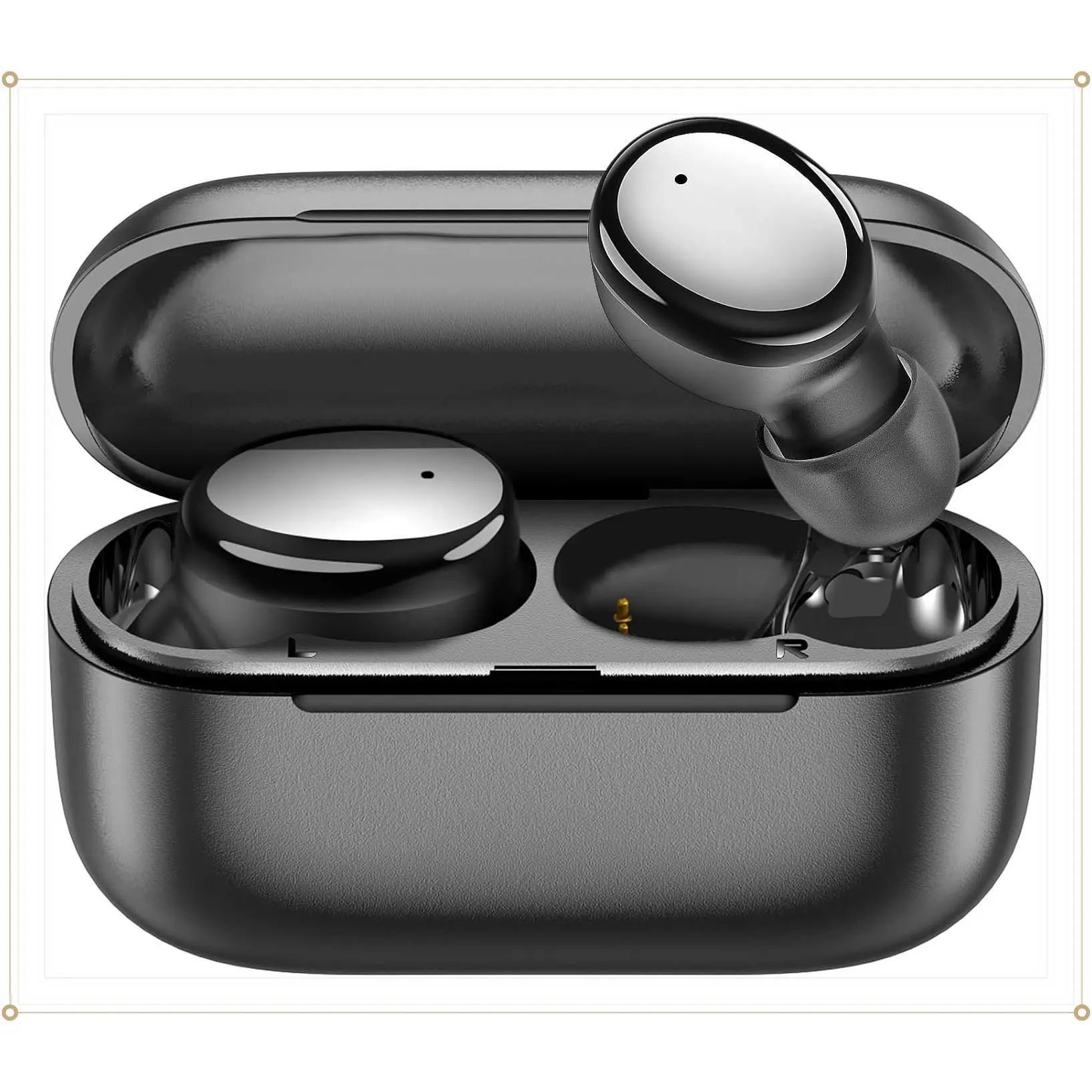 Wireless Earbuds Bluetooth 5.4, Lightweight in-Ear Headphones with Deep Bass, 40 Hours Playtime, Built-in Mics for Clear Calls, Sports Workout Ear Buds BlackGift