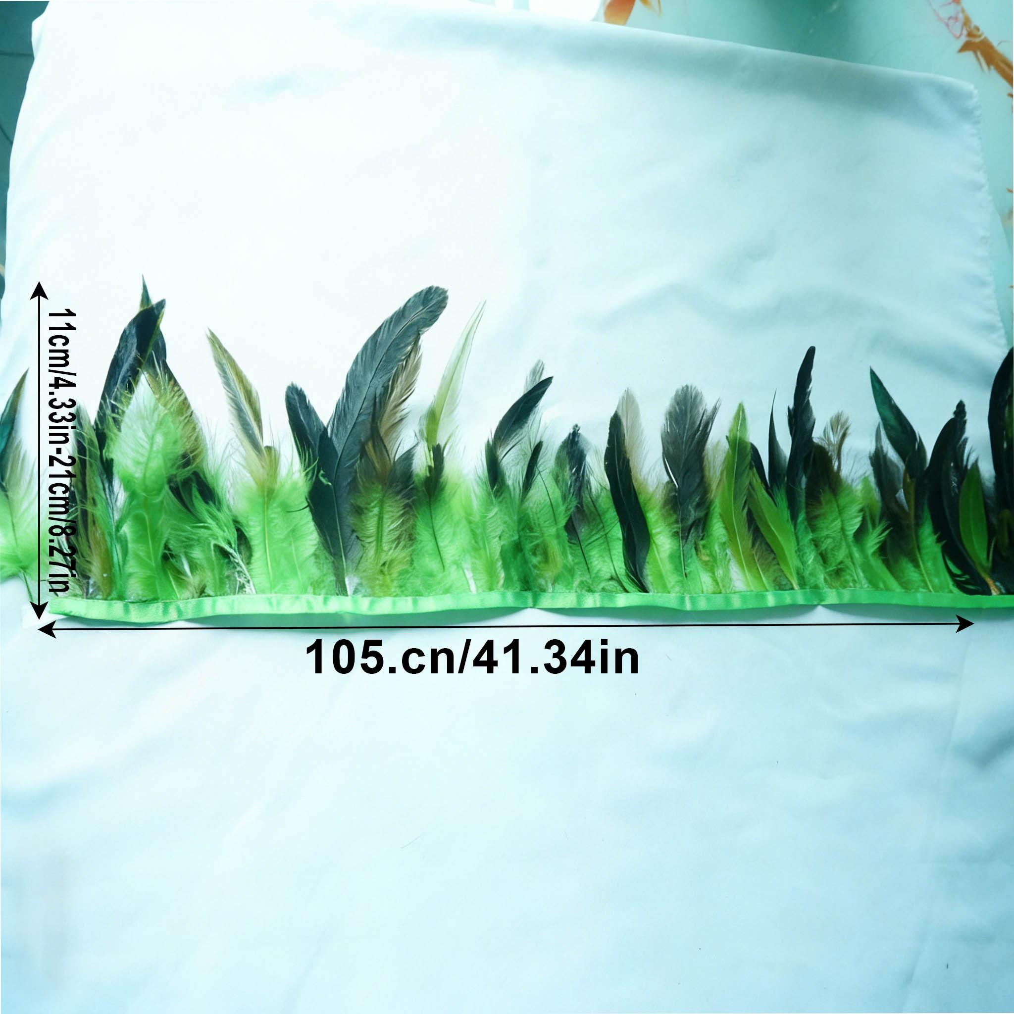 1.05m Colorful Artificial Rooster Tail Feathers for Wedding Stage Decoration DIY Handmade Skirt Edge Clothing Accessories