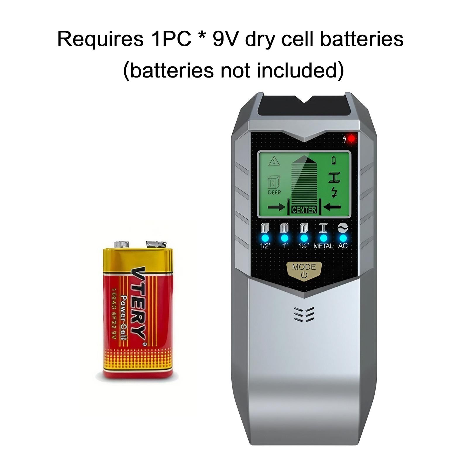 5 in 1 Multifunctional Stud Scanner, Smart Sensor & HD LCD Display Wall Scanner, Audio Alarm Wall Detector for Metal-Wood Screw, AC Wire & Pipe Detection Tool