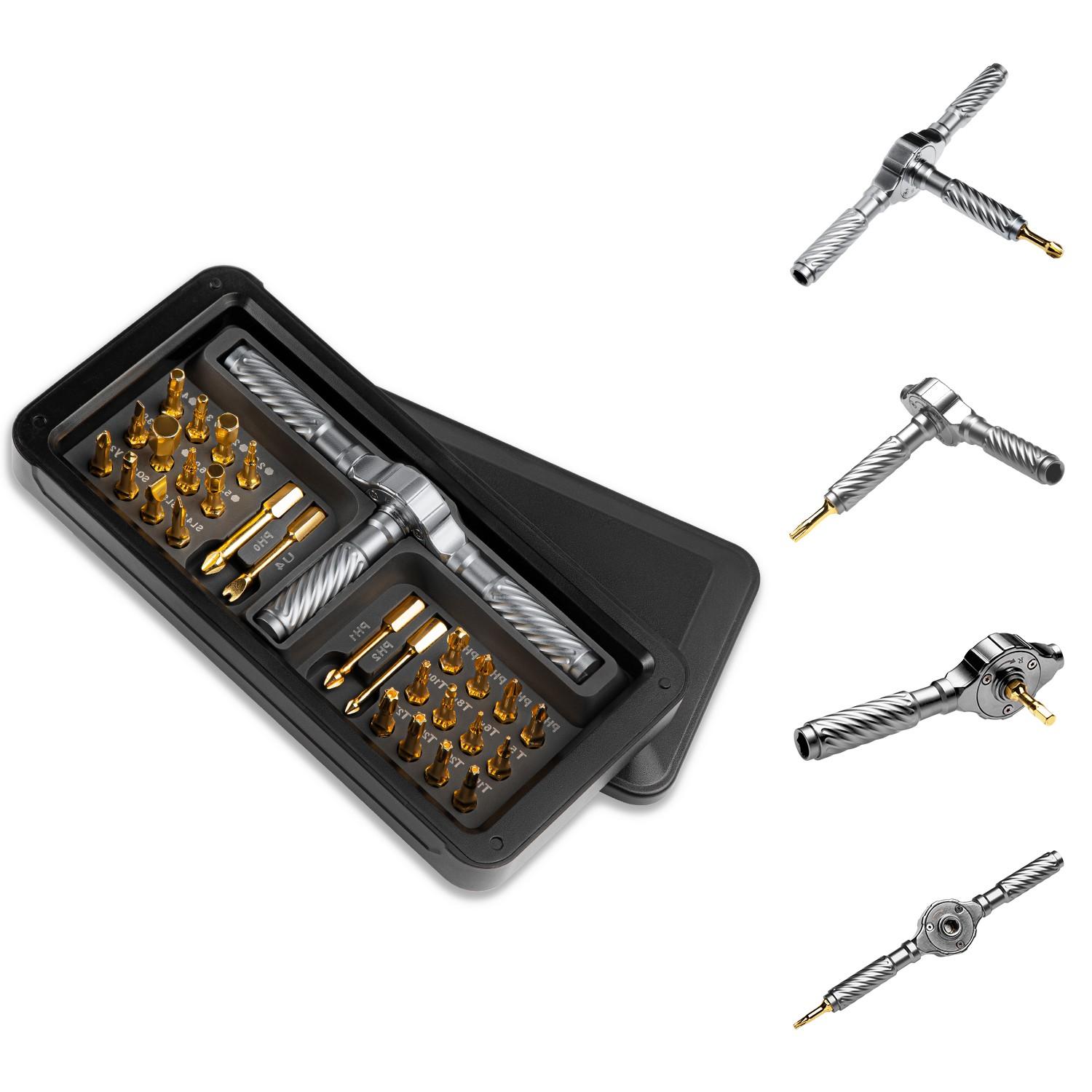 30-In-1 Multi-Function Ratchet Screwdriver Set, Space-Saving Design, Solves Various Installation Problems, Essential Tool Kit