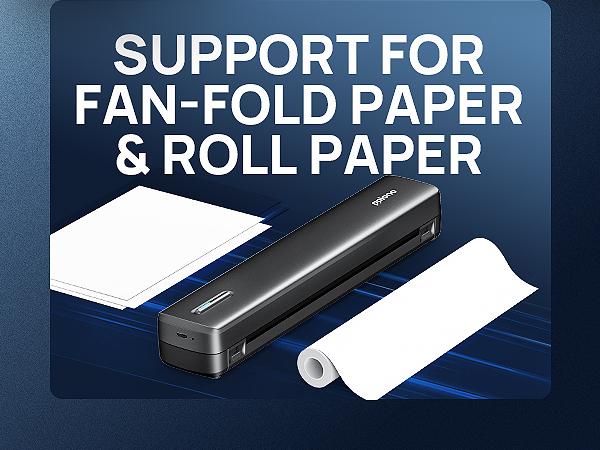 POLONO Portable Printer Wireless, D810 Bluethooth Thermal Printer Support for 8.5"x11" US Letter, Documents, Tattoo Paper