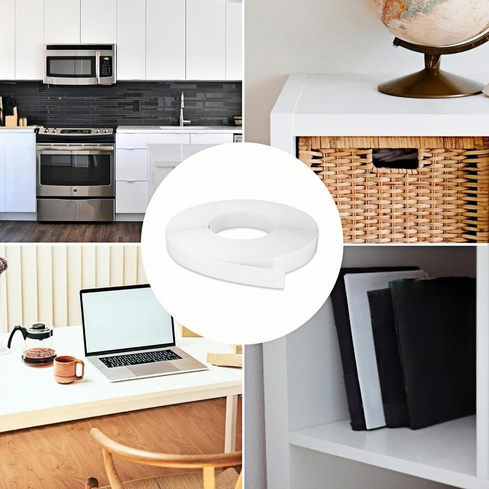 1 roll of self-adhesive edging repair strip, self-adhesive PVC decorative strip, easy to install, suitable for cabinet repair and furniture renovation（300cm/118.11inch)