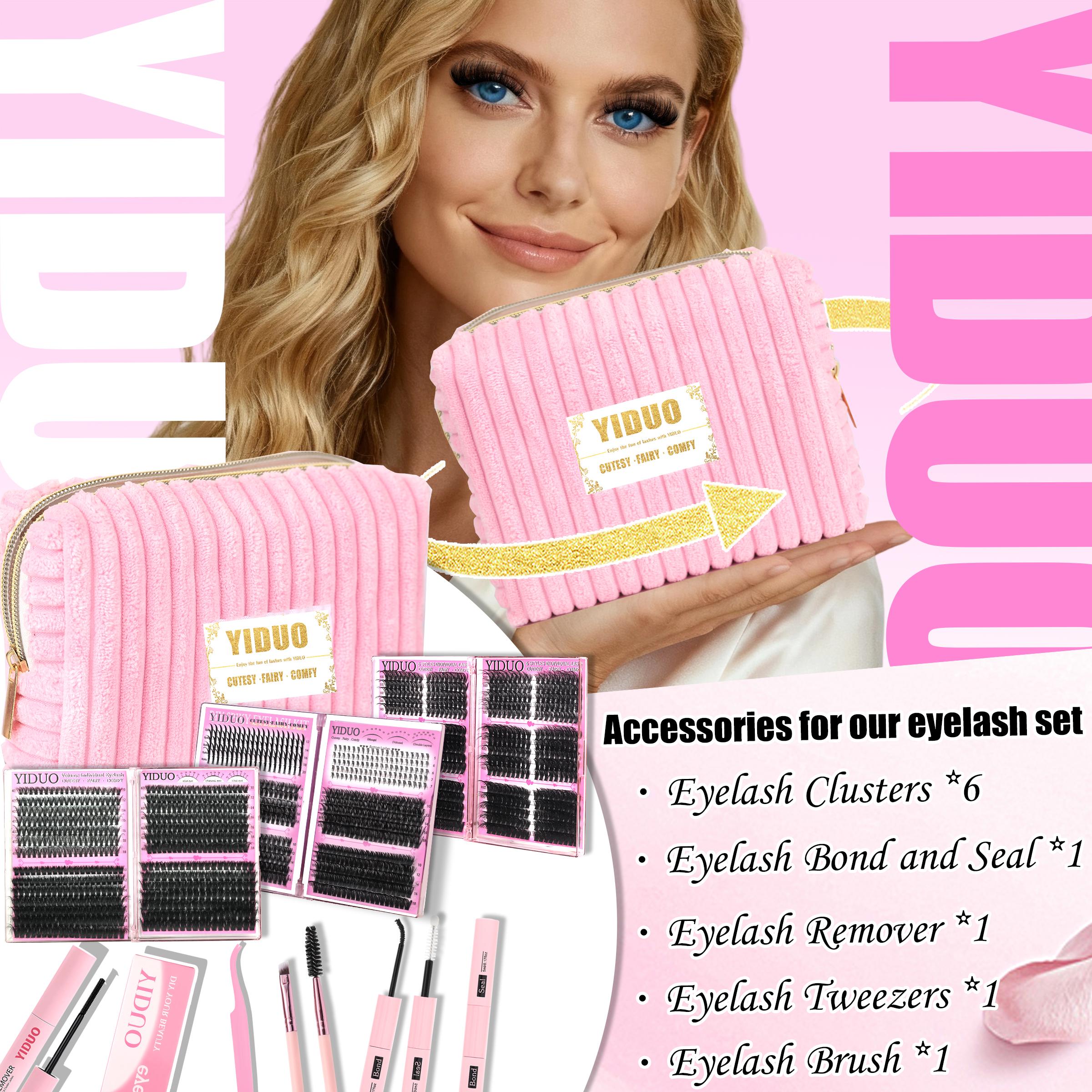 6 Styles Lash Clusters Kit Makeup Bag Kit 1868pcs Large Capacity Eyelash Extensions Volume/Mega/Full/Spikes/Bottom Lashes Clusters Kit Bulk Packs 5-20mm D Curl Wispy Individual Lash Clusters Kit with Bond&Seal DIY at Home Easily gifts DIY Eyelashes Kit 6 Styles Lash Clusters Kit Makeup Bag Kit 1868pcs Large Capacity Eyelash Extensions Volume/Mega/Full/Spikes/Bottom Lashes Clusters Kit Bulk Packs 5-20mm D Curl Wispy Individual Lash Clusters Kit with Bond&Seal DIY at Home Easily gifts DIY Eyelashes Kit