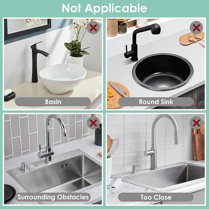 24in Kitchen Sink Faucet Mat, Silicone Folding Splash Guard, Draining Mat with Button Lock, Sink Faucet Protector, Sink Accessories for Kitchen, Kitchen Sink Accessories for Home Bathroom RV, Kitchen Accessories