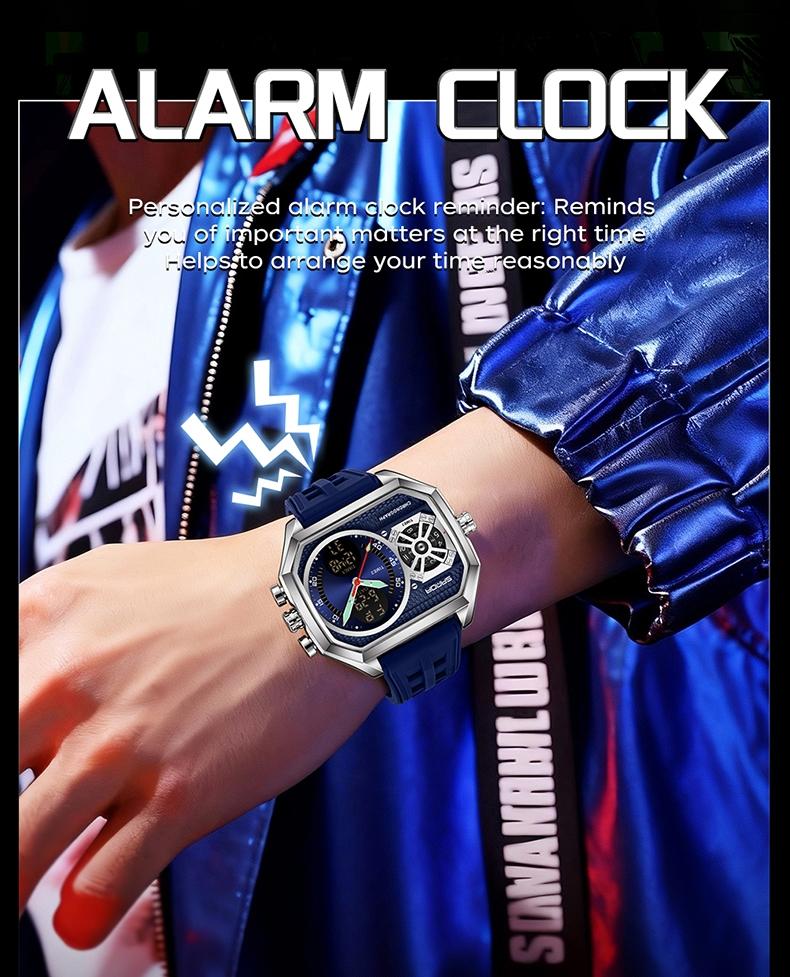 Sanda Multifunctional Digital Watch, Alloy Case, Waterproof, Luminous, Stopwatch, Alarm, Hourly Chime, Perfect Birthday Gift