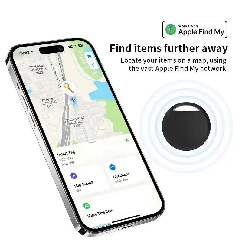 Smart Apple Phone Tracker, Bluetooth-compatible Compatible Tag for Keys Wallet Luggage Pet Finder, Anti-Loss Device for iOS Users