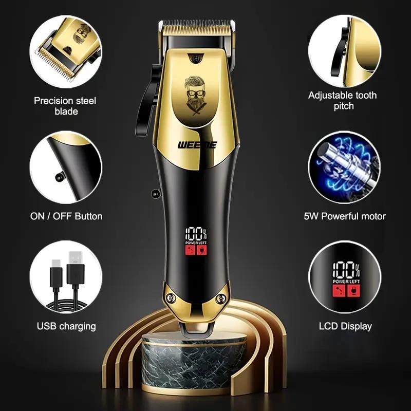 WEEME Men'S Professional Haircut Set, Rechargeable Cordless Hair Clipper & Grooming Kit, Electric Shaver & Beard Trimmer, Cordless Trimmers Kit, Cordless Portable, Precise Trimming, Kit For Home Travel Daily Styling, Holiday Gift For Boyfriend Or Father