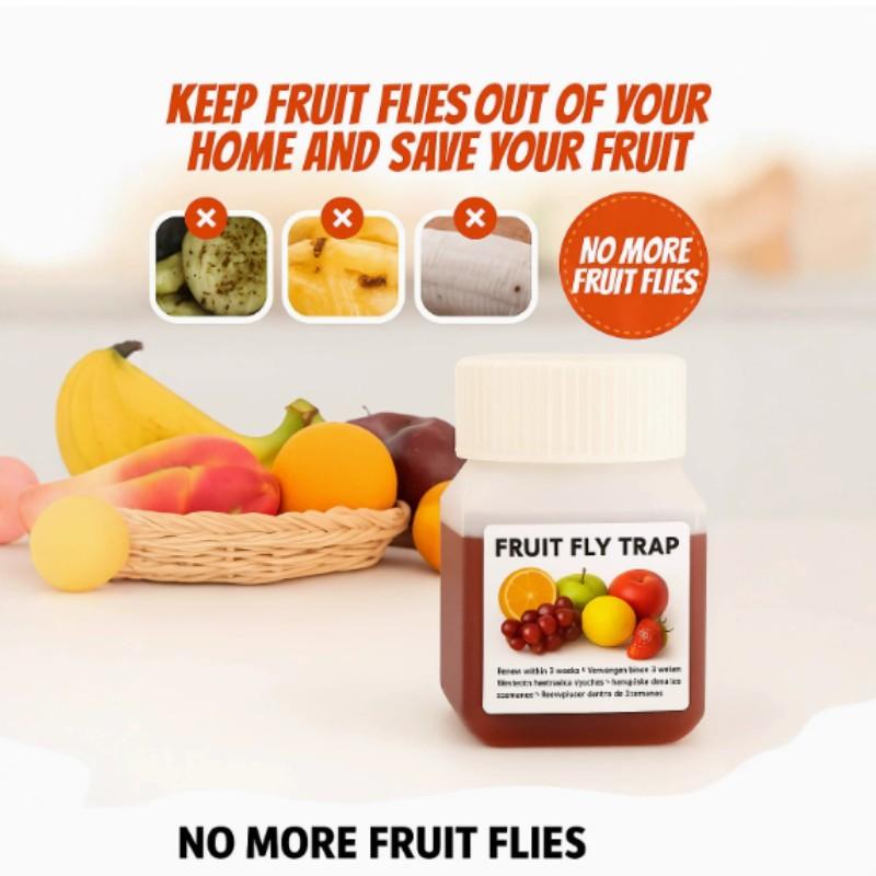 Square Bottle Fly Catcher Bait, Fruit Fly Trap Lure, Bee and Fly Capture Device, Liquid Attractant for Fruit Flies, Effective Pest Control Solution