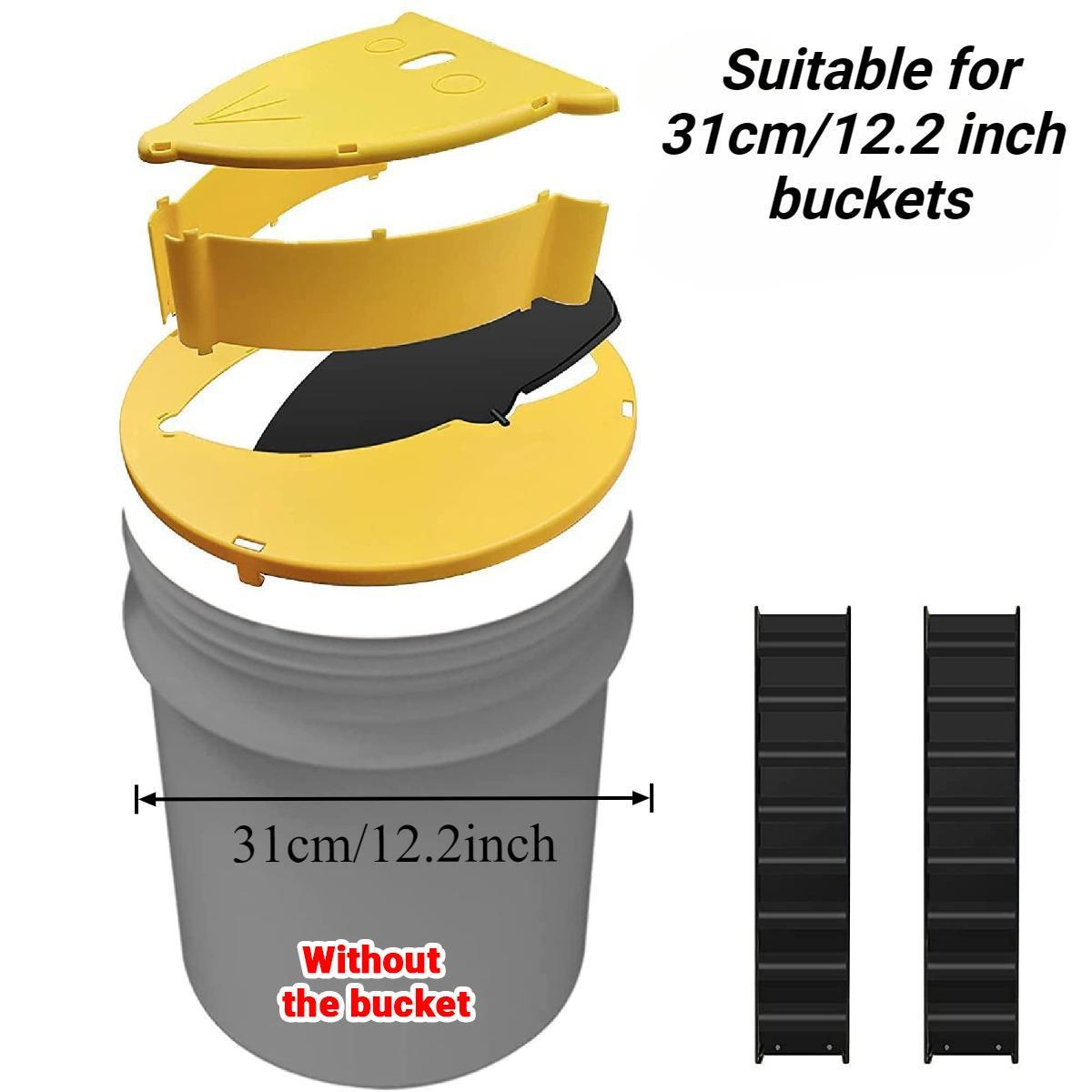 Mouse Trap Bucket - Mouse Traps Indoor for Home - Multi-Catch, Auto-Reset, Humane or Lethal Rat Trap - ABS Material -Reusable Mouse Trap,Flip N Slide Bucket Lid Mouse Trap, Mouse Traps Bucket for Indoor and Outdoor Use