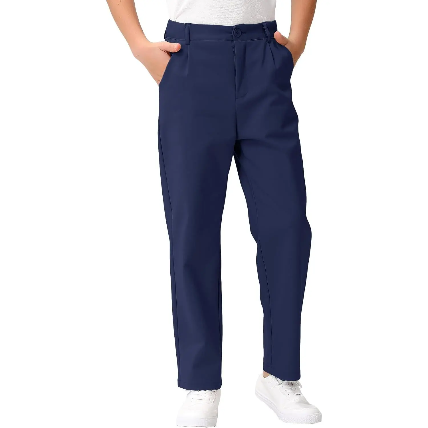 Boys Golf Pants, Kids Dress Slacks Stretch Chino Uniform Trouser | Premium stretch, water-repellent, adjustable waistband, breathable material, multi-pockets, tear-resistant, anti-pilling