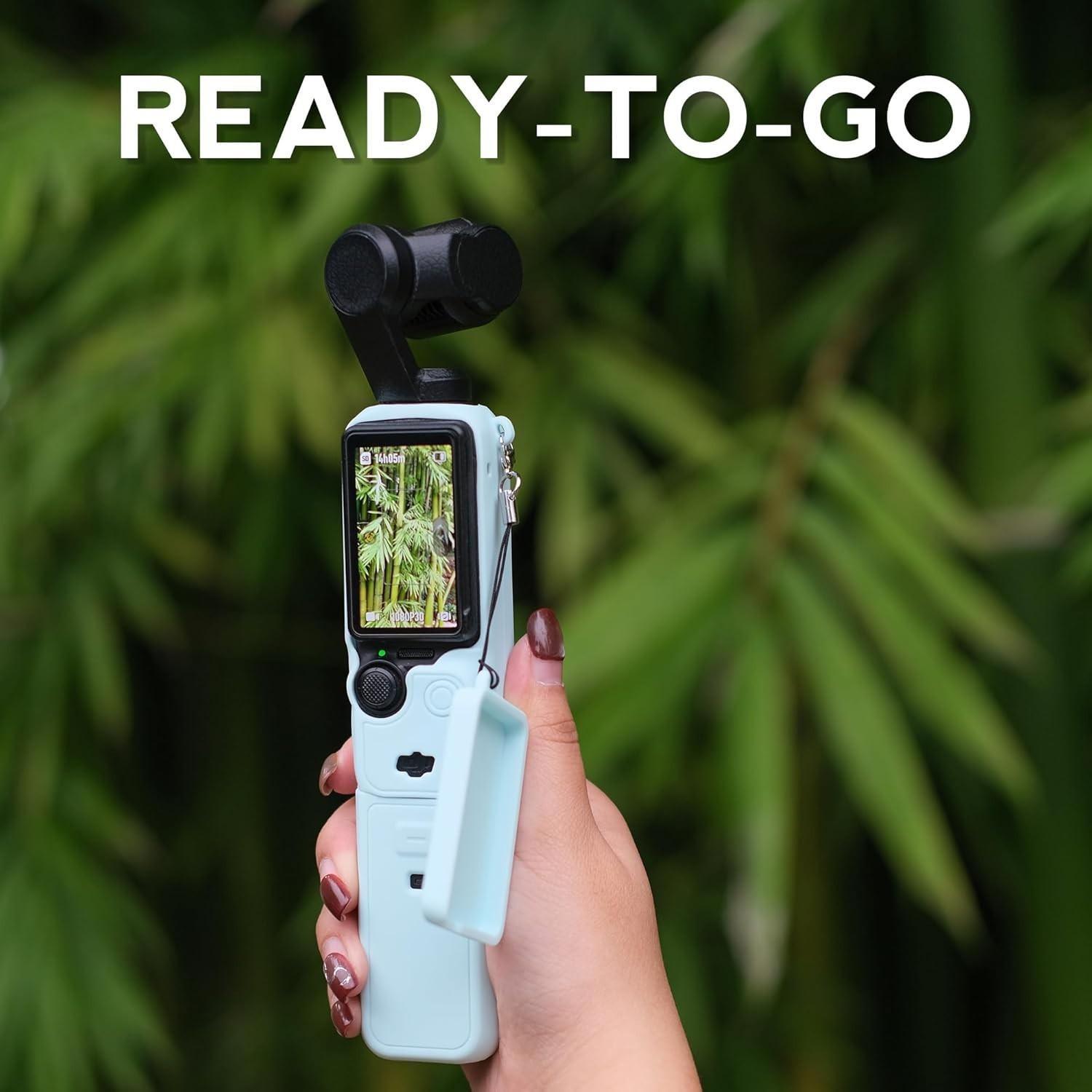 Case for Pocket 3/xtra Muse Camera, Soft Protective Case, Anti-Scratch, Slim Fit, Mic Cover, Screen Protector