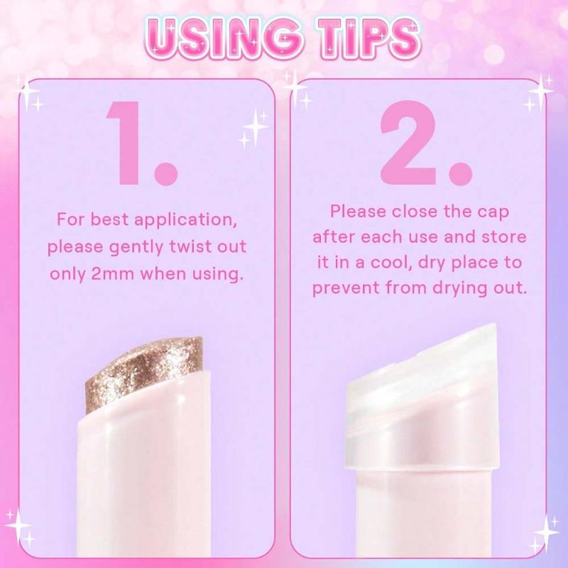 PAGE VINE Popular Water Gloss Jelly Highlight Eyeshadow Stick Super Shiny Multi-color Eyeshadow Highlight Stick