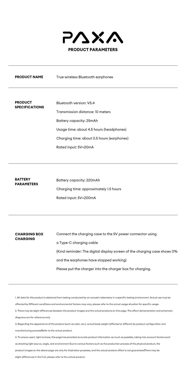 PAXA Clipbuds 7 Clip-on Design Wireless Headphones, Powerful Sound Effects for Music, Dustproof & Waterproof Sports Earbuds for Running, Workout, Audio