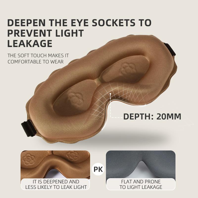 3D Sleeping Eye Mask with Adjustable Strap, Breathable Foam Eye Shade, 3D Notch Design – Soft Sleep Aid Product for Gifting (Beauty & Personal Care, tiktokshopspringglowup, summervibes), Sleep Aid Products summerwins