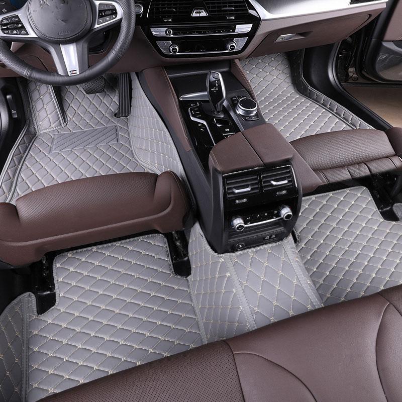 Car floor mats are suitable for Nissan Juke、Pathfinder R51、March、Tiida、Qashqai、d40、Versa、Kicks、Patrol、X Trail T32、Note E12、Teana j32, PU leather car floor mats, wear-resistant and anti slip mats, car interior accessories, not sold in the UK