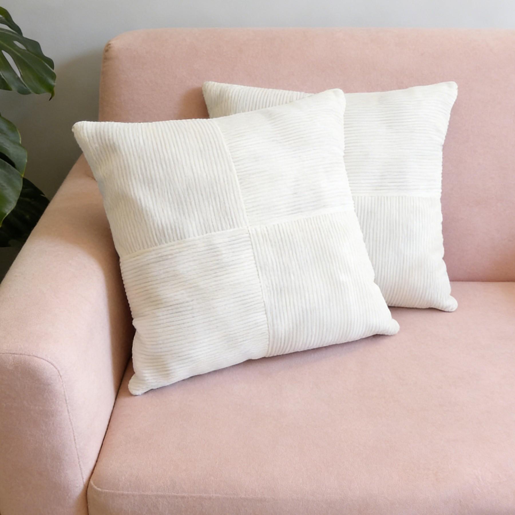 Style Corduroy Patchwork Pillow Cover Set, Living Room Sofa Cushion Covers, Simple Soft Decorative Pillows (no Insert)