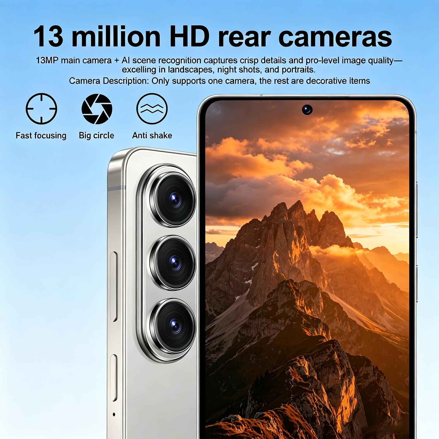 Astarry- S26 Ultra Large Screen Smartphone, Touchscreen Cellphone, 6.75-Inch Display, 3gb+32GB Storage, 5+13mp Camera, 4100mah Battery, 4g Network, Dual Sim Smartphones, Face Unlock, Cellphone