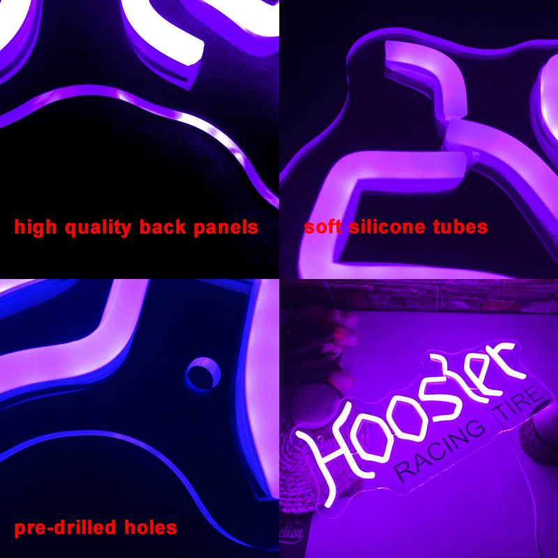 1pc Hoosier Racing Tire neon sign Pre-punched holes for easy hanging, suitable for bars, bedrooms, bathrooms, parties, concert halls Led Neon Sign