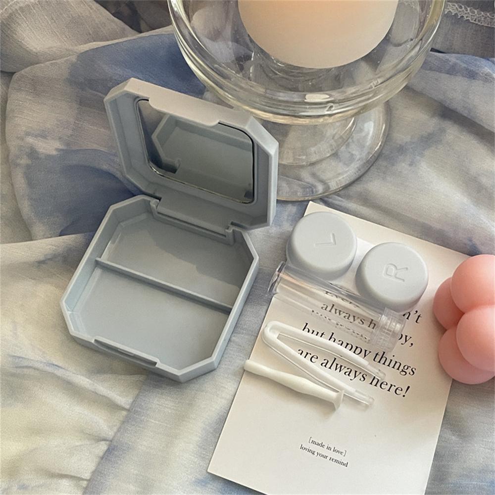 Contact Lenses Box Plastic Portable Contact Lens Case Travel Kit Holder Portable Candy Color Contact Lenses For Fashion Daily