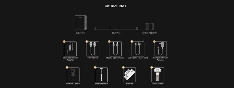 Limited Sale-ULTIMEA Skywave X70 7.1.4ch Professional Wireless Surround Sound System for TV, Dolby Atmos, Home Theater, 980W Sound Bar with 10" Wireless Subwoofer, Powerful Bass, 20Hz Low Frequency, 4K HDR Pass-Through, Bluetooth and APP Control Audio