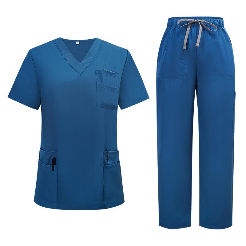 New Arrival 2-Piece Medical Scrubs Workwear Set - Short Sleeve Top, Straight Leg Pants, Durable for Nurses, Hospital Operating Room, Daily Training (Scrubs Sets for Women Compatible), Clothes