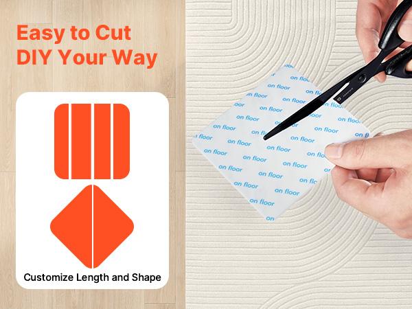 VEVOR Rug Gripper, 20 PCS, Strong Adhesive and Residue-Free, Double Sided Non-Slip Carpet Stickers for Area Rugs, Keep Corners from Curling and Bunching, for Holding Rugs in Place on Hardwood Floors
