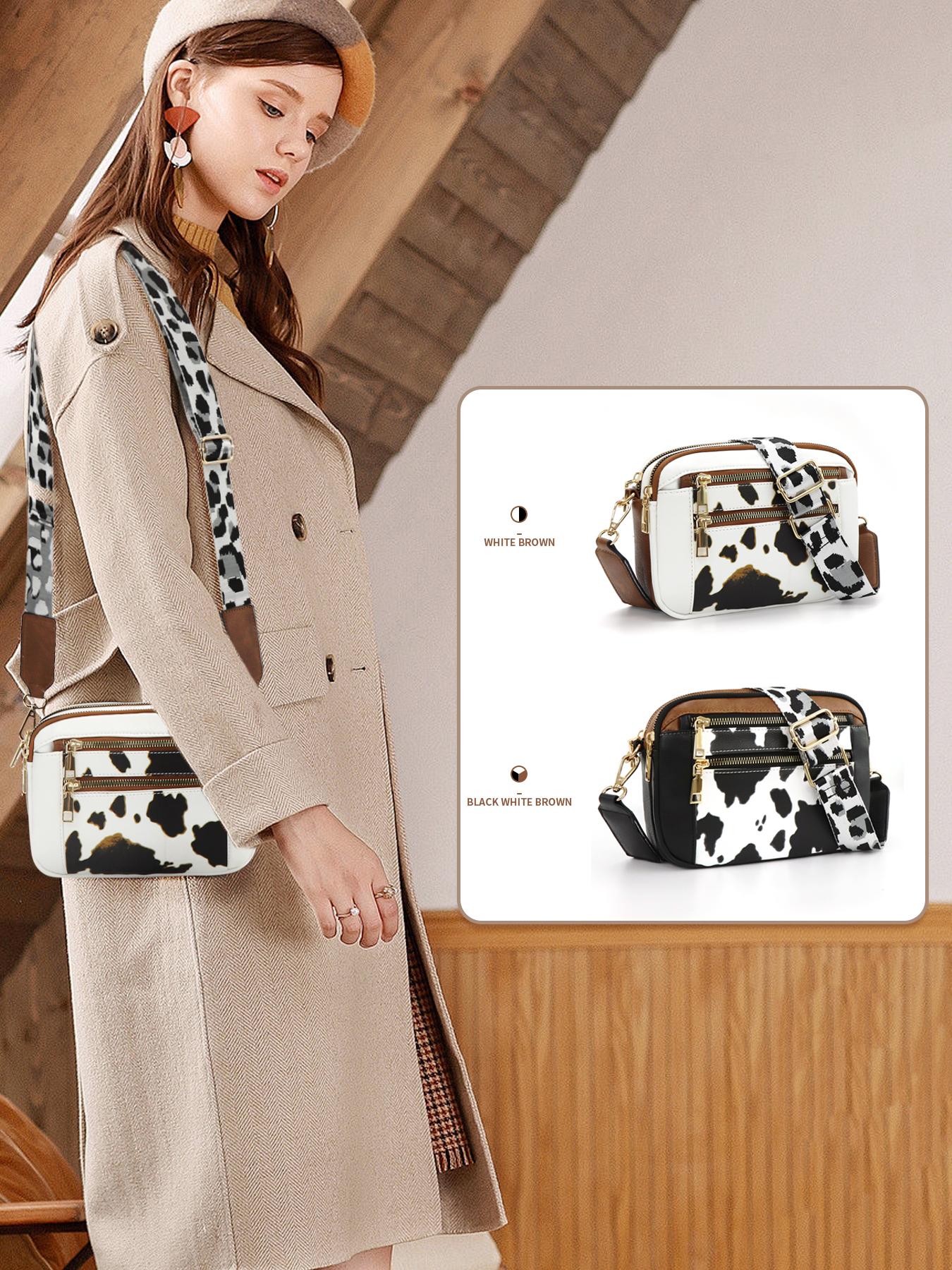 Bohemian Crossbody Purse for Women, Casual Trendy Bag, Small Crossbody Bags Trendy Vegan PU Leather with Adjustable Shoulder Strap, Women's Shoulder Bag, Handbag, Vintage Design, Lightweight & Spacious, Perfect for Daily Use