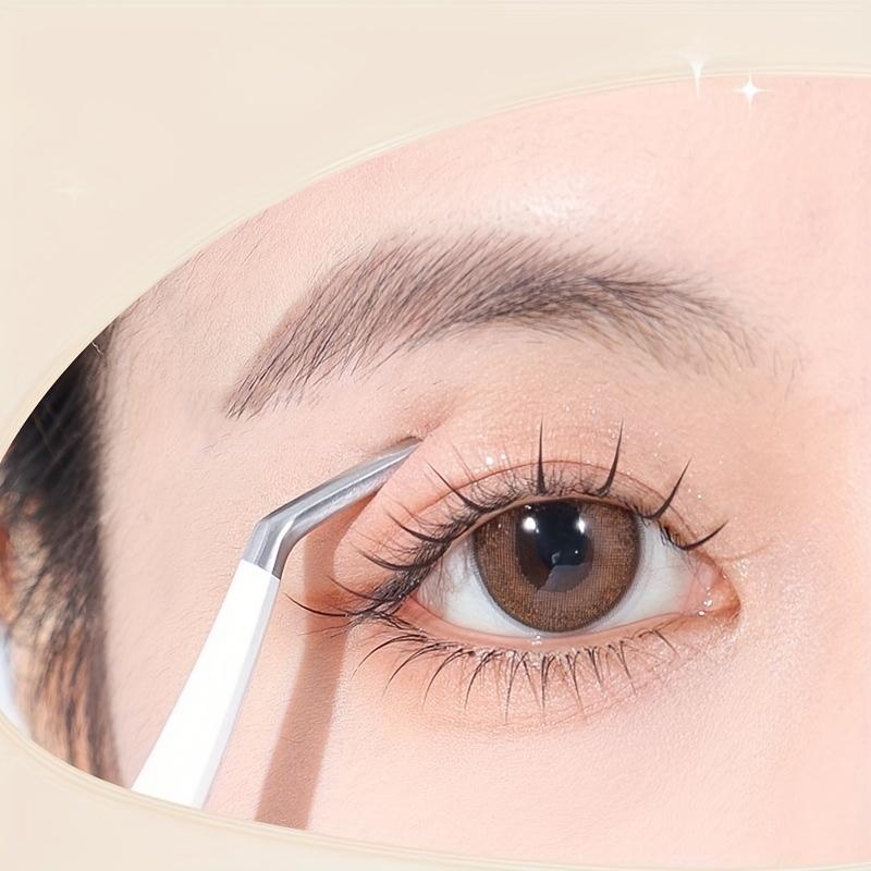 1pc Eyelash Applicator Tool DIY Lash Tweezers Curved Eyelash Tweezers For Easy Lashes Application And Removal