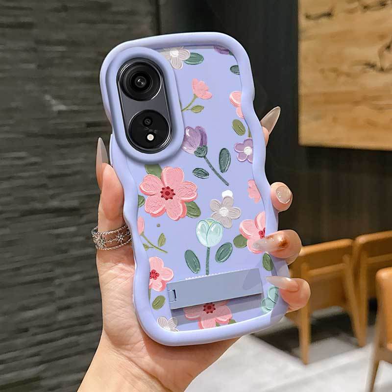 1 Piece A38 Flower Romance Flexible Design Anti-Scratch And Stand Protection Made For OPPO A38 Ideal For Entertainment