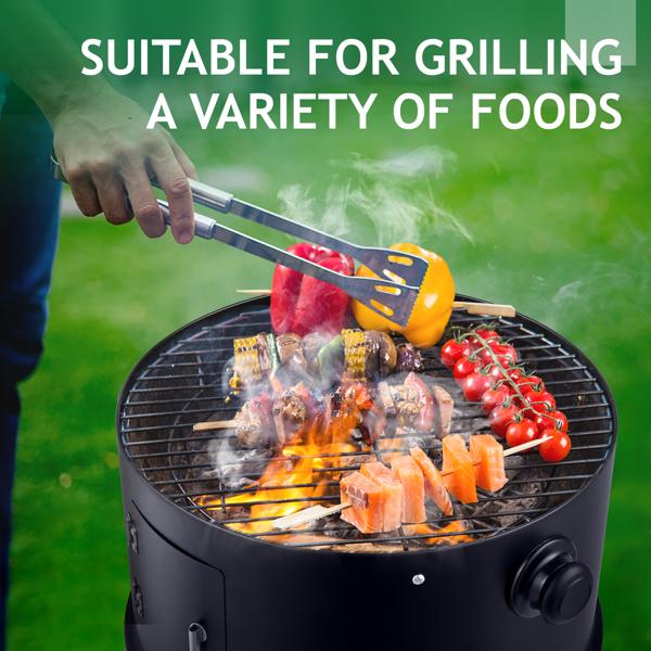 GEEKHOM-USSTORE Vertical 3-in-1 Charcoal Food Smoker BBQ grill with Built-in Thermometer, Air Vent, and 2 Access Doors, Suitable for Parties, Camping, Outdoor Cooking GEEKHOM-USSTORE Vertical 3-in-1 Charcoal Food Smoker BBQ grill with Built-in Thermometer, Air Vent, and 2 Access Doors, Suitable for Parties, Camping, Outdoor Cooking