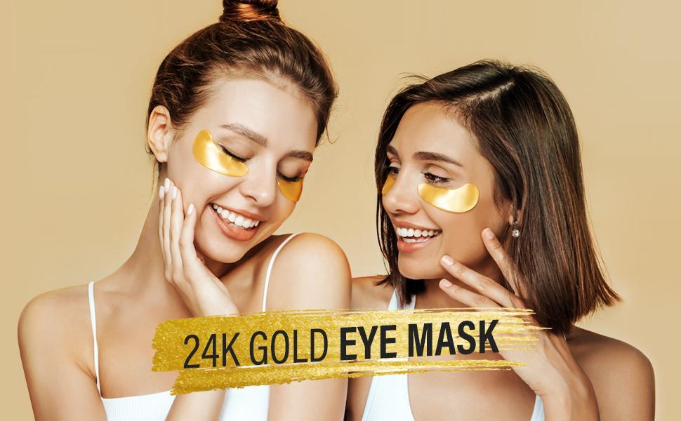 Maskiss 24k Gold Eye Mask,50pairs Gold Collagen Eye Mask For Dark Circles And Puffiness,Comfortable Under-Eye Wrinkle Care