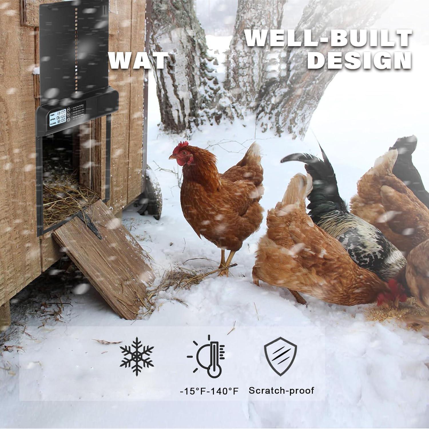 Automatic Multi-Mode Chicken Coop Door, Timer Control, Switch Power, Safe Poultry Farming, No Battery Needed, Stainless Steel Material, Chicken Coop Enclosure