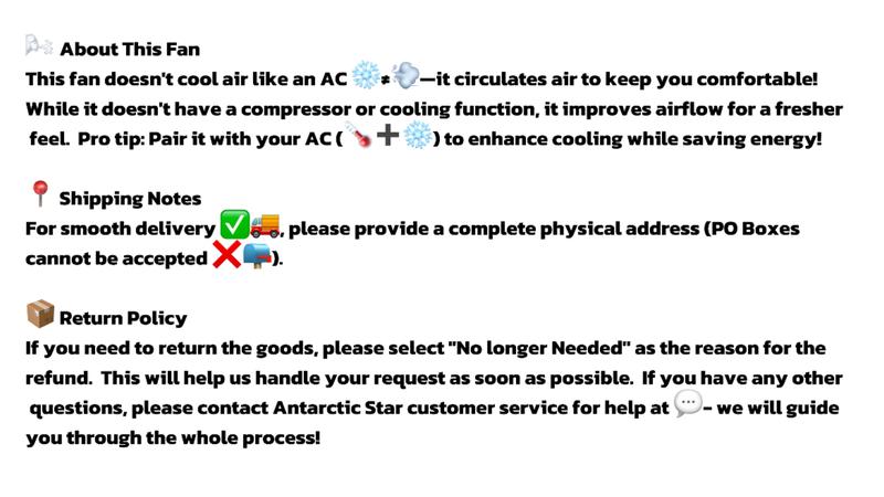 【NOT AC】Antarctic Star Tower Fan - Portable Electric Oscillating Fan with Remote Control, Quiet Operation, 3 Speed Settings &12H Timer,  Bladeless Standing Floor Fan for Bedroom & Office [No Cooling] [No Temperature Adjustment]