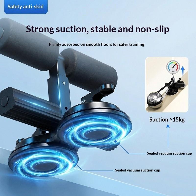 Abdominal Crunch Helper with Handle and Dual Suction Cups, Strong Suction Waist Trainer for Core Sculpting, Unisex Home Fitness Equipment