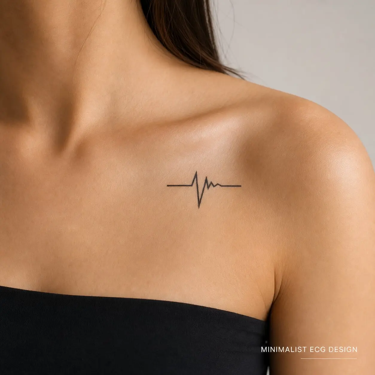 4 Ct Heartbeat Temporary Tattoos, Small ECG Tattoo Stickers for Women and Men, Minimalist Body Art