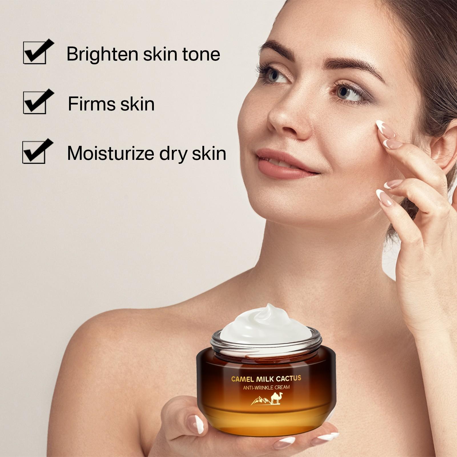 Camel Milk Anti-Wrinkle Balm, Oatmeal & Aloe Vera Essence, Niacinamide & Hyaluronic Acid, Deeply Nourishing, Moisturizing, Evening Care