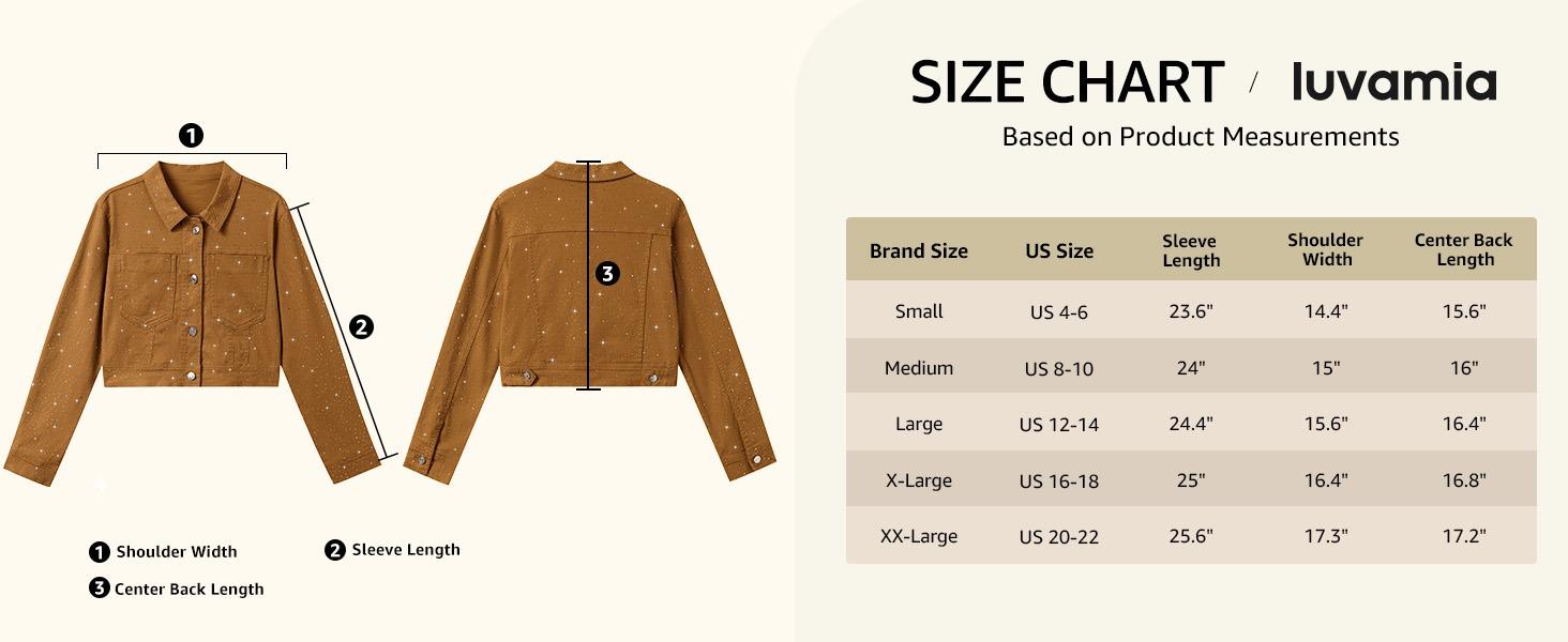 Luvamia Cropped Jean Jacket Women's Trendy Rhinestone Embellished Short Stretchy Trucker Denim Coats with Button Down & Pockets for Daily Essentials - Fit - Chic Clothes Style Elegance