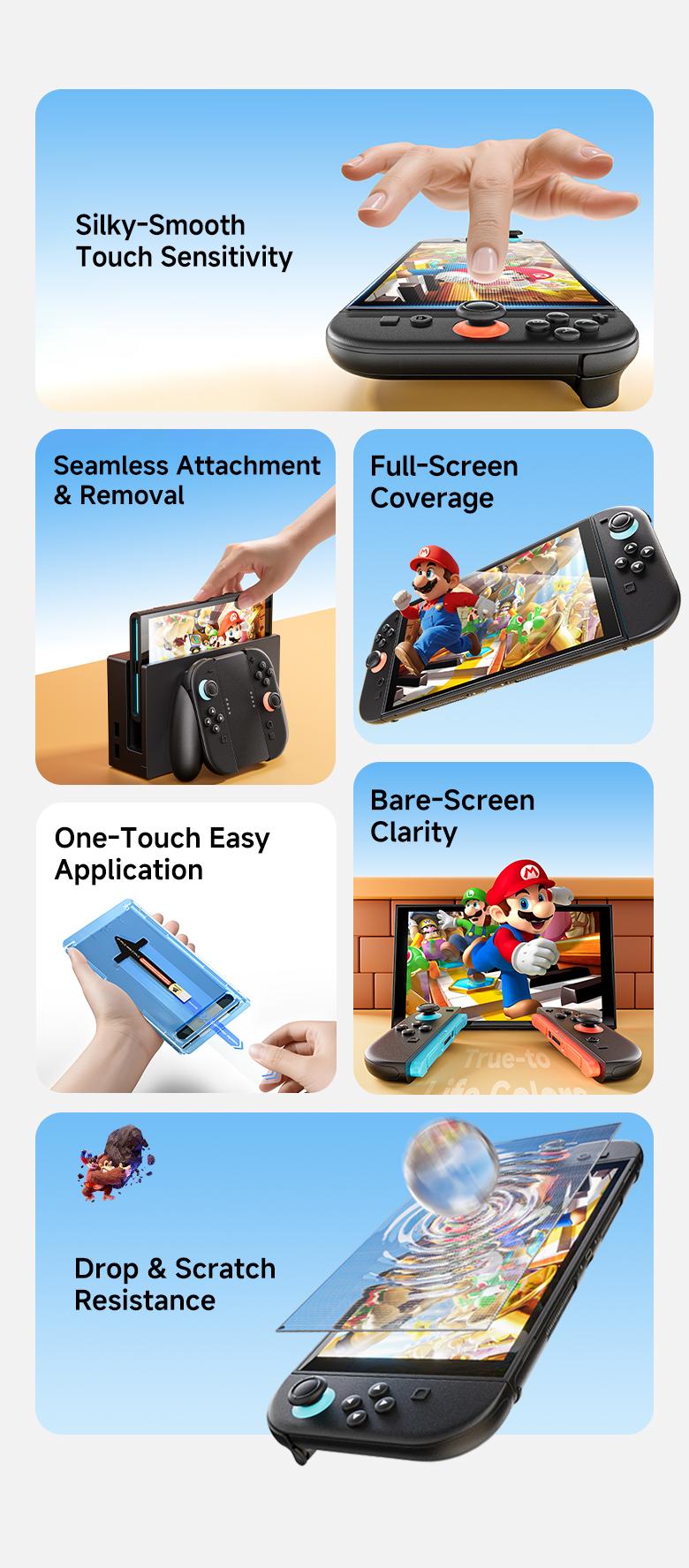 NEW - MAGIC JOHN Auto-Alignment OneTouch for Nintendo Switch 2 Screen Protector 7.9'' 2025 Tempered Glass, Accessories, 30 seconds Installation, Bubble Free, Anti-Scratch, Touch Sensitive, Ultra-Clear