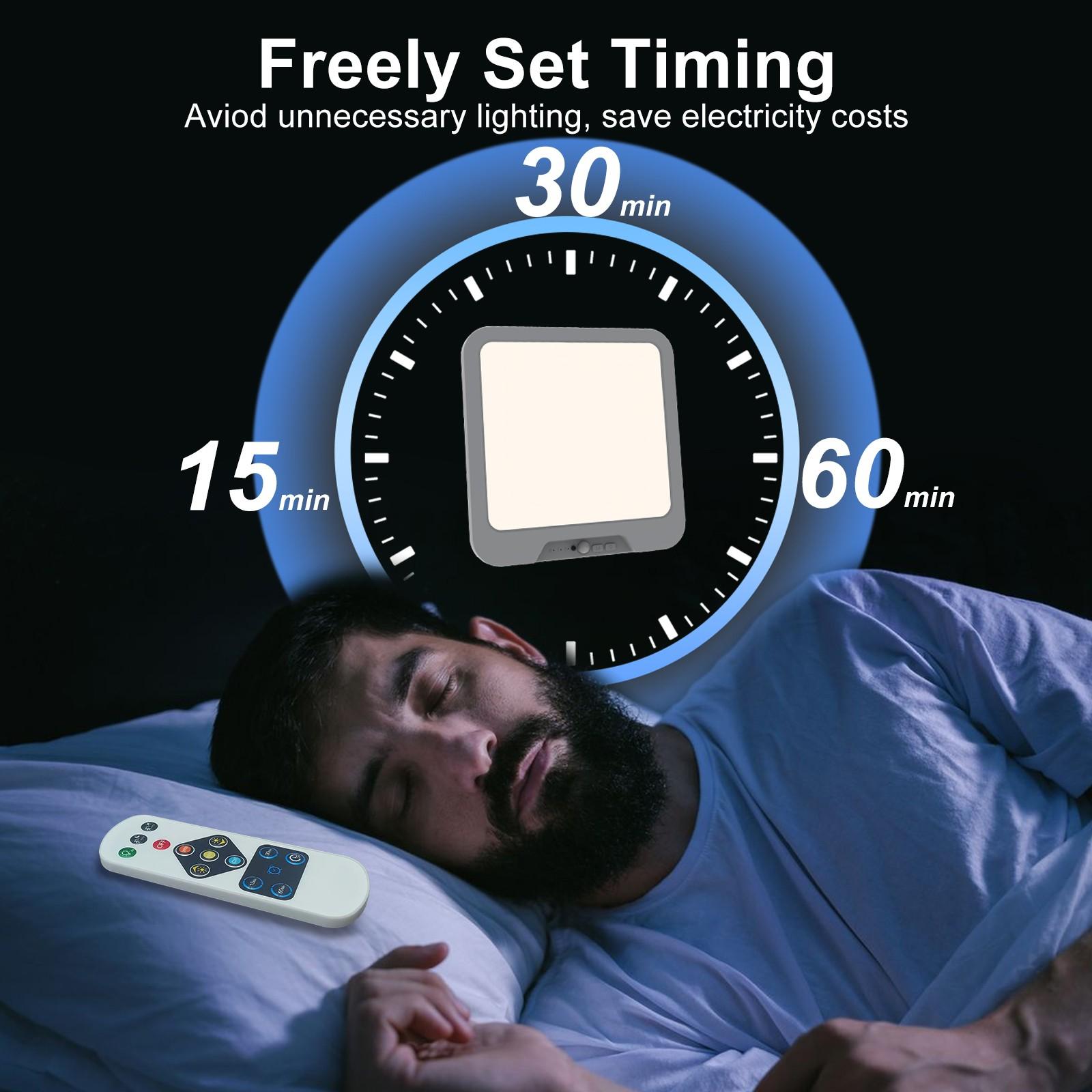 Smart Sensor Ceiling Light, Rechargeable Design, Adjustable Brightness & Color Temperature, Dual Sensing for Hallway, Stairs, Closet, Bathroom